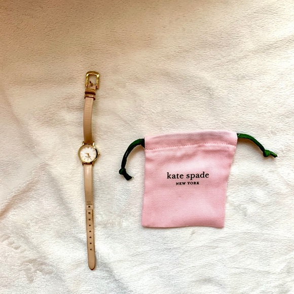 kate spade Accessories - Kate Spade Leather Small Face Watch in Blush/Gold